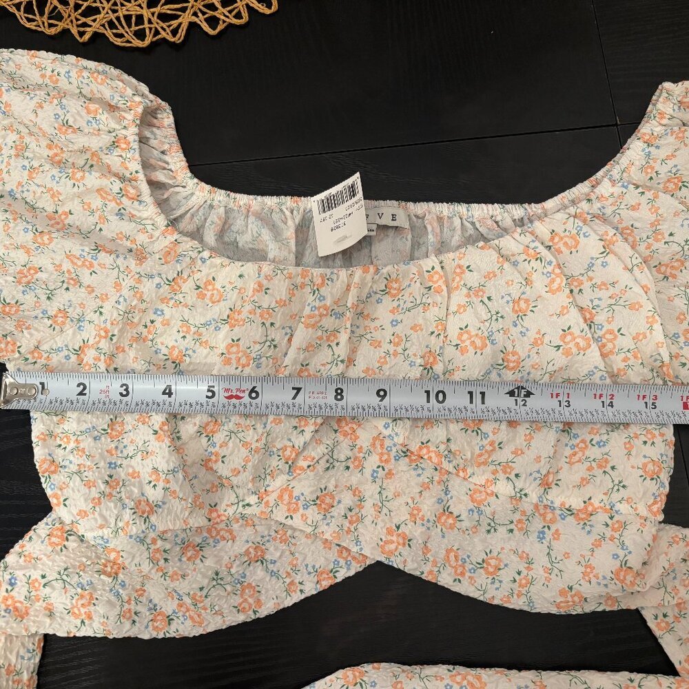 HYFVE Floral Blouse in Orange and Cream - Picture 8 of 10